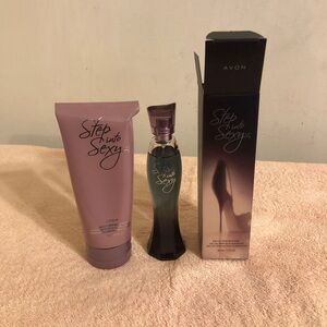Avon Step Into Sexy 1.7oz Parfum Spray & 6.7oz Luminous Moisturizer NOS HTF